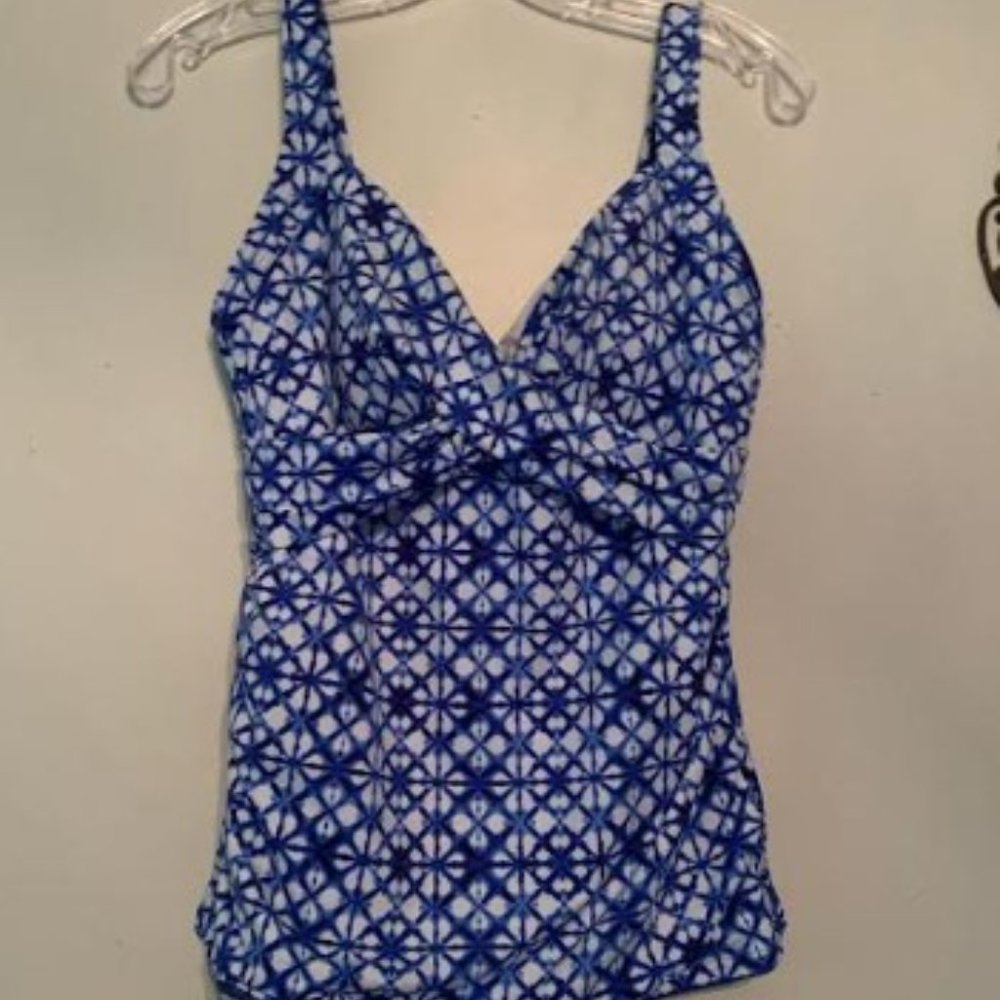 Land’s End Deep Sea Batik Print Tankini Top
